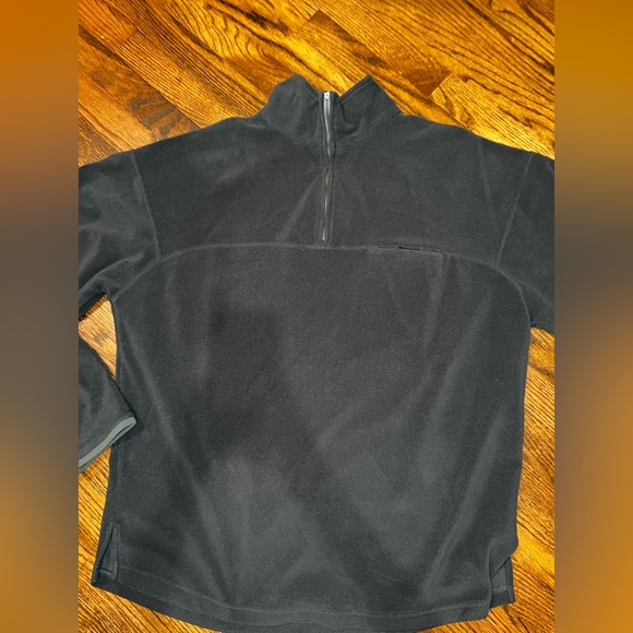 Zegna Sport mens black/dark gray 3/4 zip up fleece MADE IN ITALY size XL - Picture 2 of 9